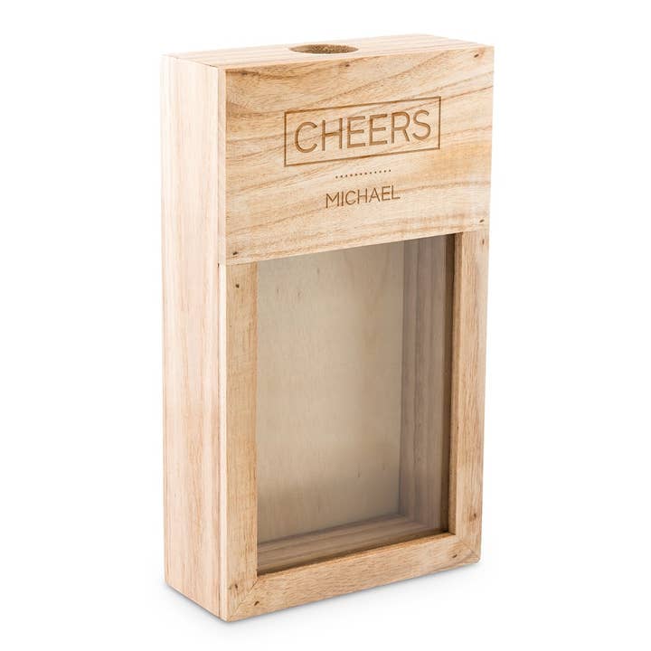 Weddingstar Inc. - Wholesale Wine Cork Holder - Wooden Wine Cork Holder Shadow Box - Cheers3