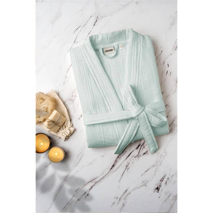 FOCHA – Großhandel Bademantel – Damen – Spa Robe Gaze Baumwolle Musselin Extra Weich3