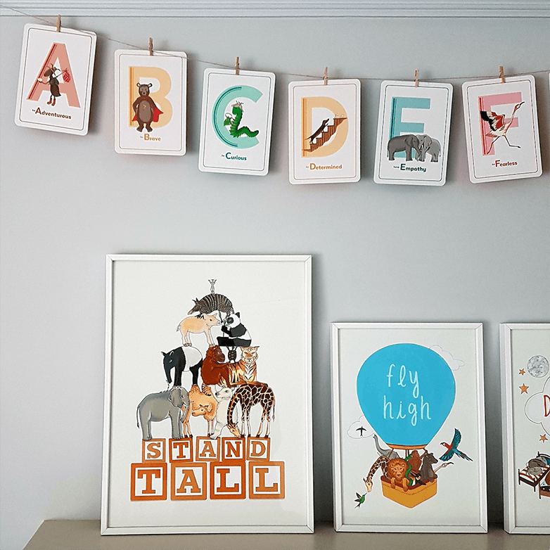 Fearless Flamingo – wholesale Art print – Kids & baby – Kids motivational print | Stand Tall | Nursery wall art2