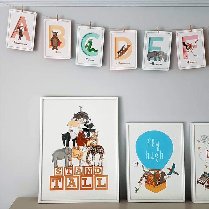 Fearless Flamingo – wholesale Art print – Kids & baby – Kids motivational print | Stand Tall | Nursery wall art2