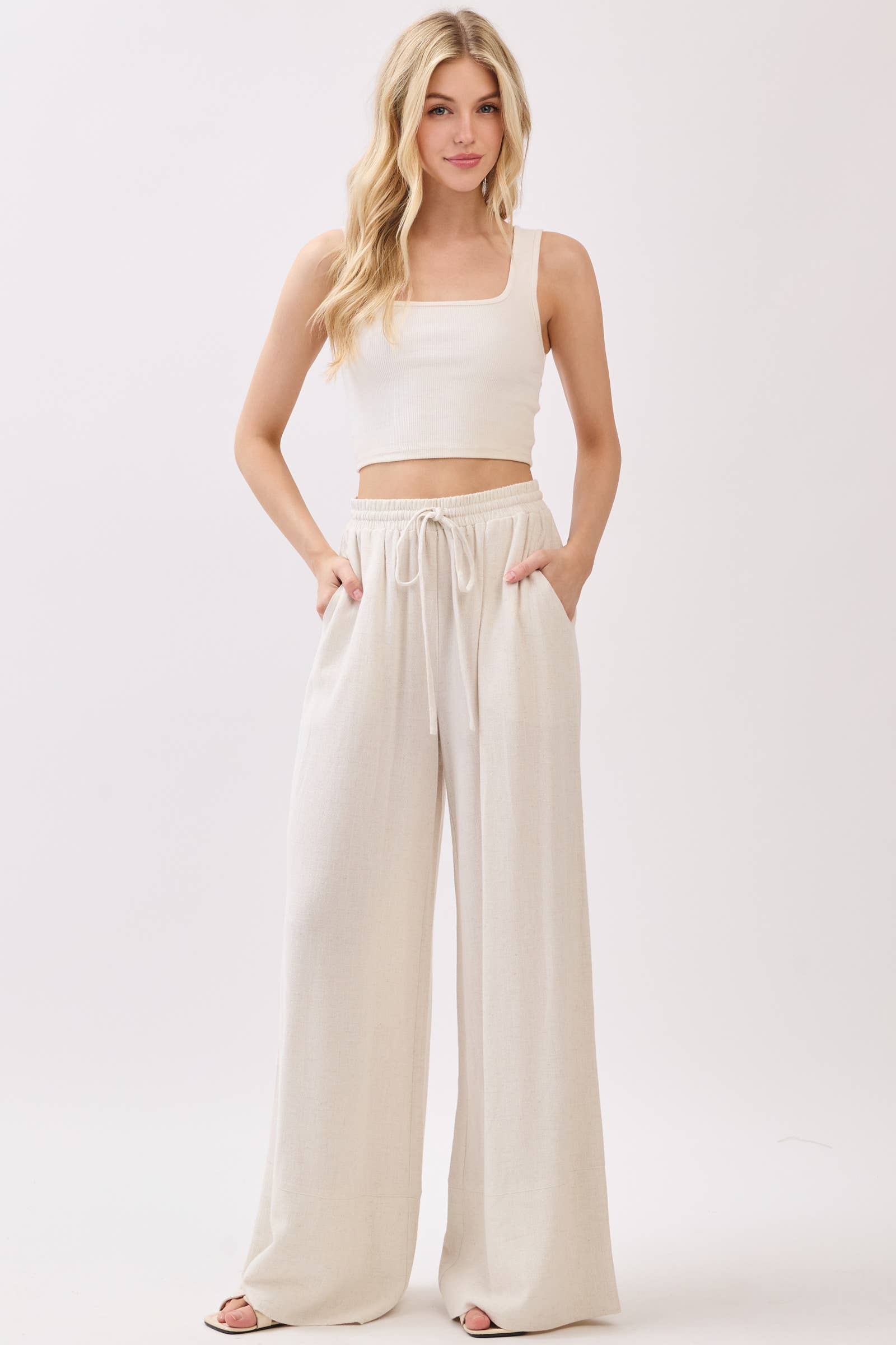 Final Touch - Vente Pantalon – femme - Pantalon large uni - VEP7000050