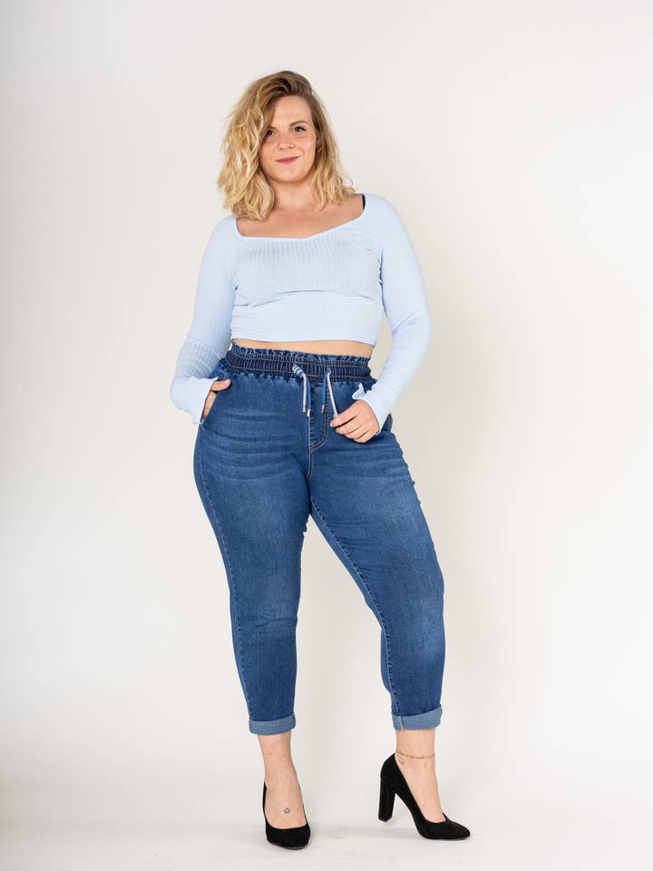 Pantaloni da jogging curve comodi Nina Carter P518 taglie forti per la vendita all'ingrosso da parte di Nina Carter