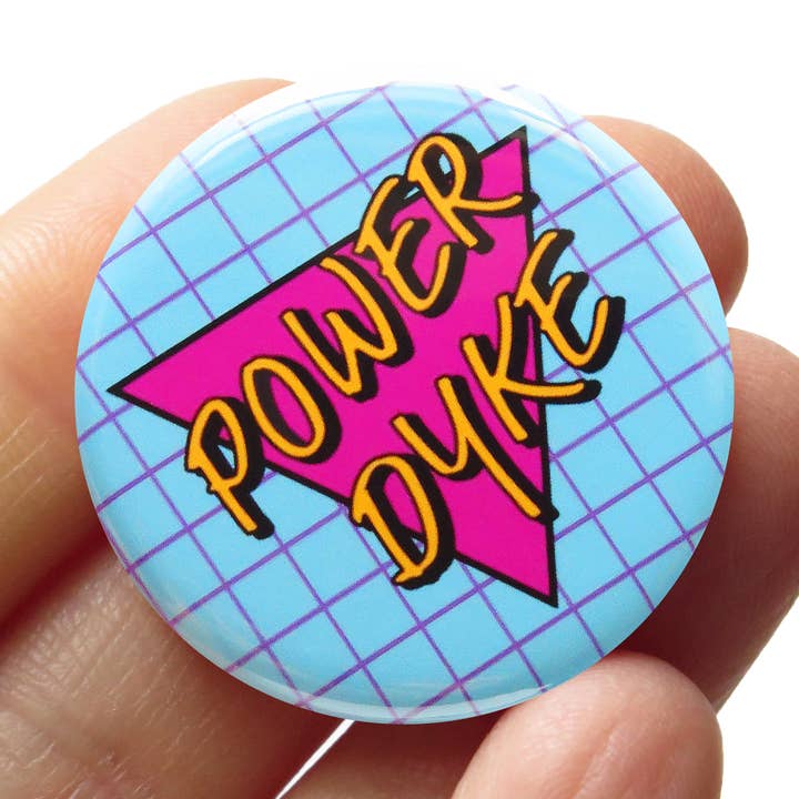 ÉPINGLE POWER DYKE 1,25" Bouton Queer Cadeau LGBTQ pour la vente par Word For Word Factory
