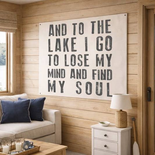 Lake Soul | Natural Canvas Wall Art for wholesale by Red Barn Canvas