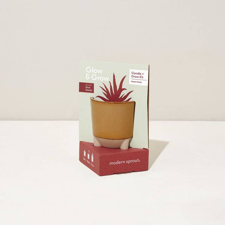Modern Sprout - Wholesale Jar/Filled Candle - Glow & Grow 2-in-1 Candle + Grow Kit