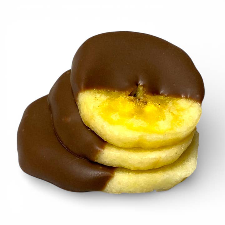 Bananchips dyppet i chokolade (STORKØB - 4 LBS) for engroshandel hos Country Chocolates