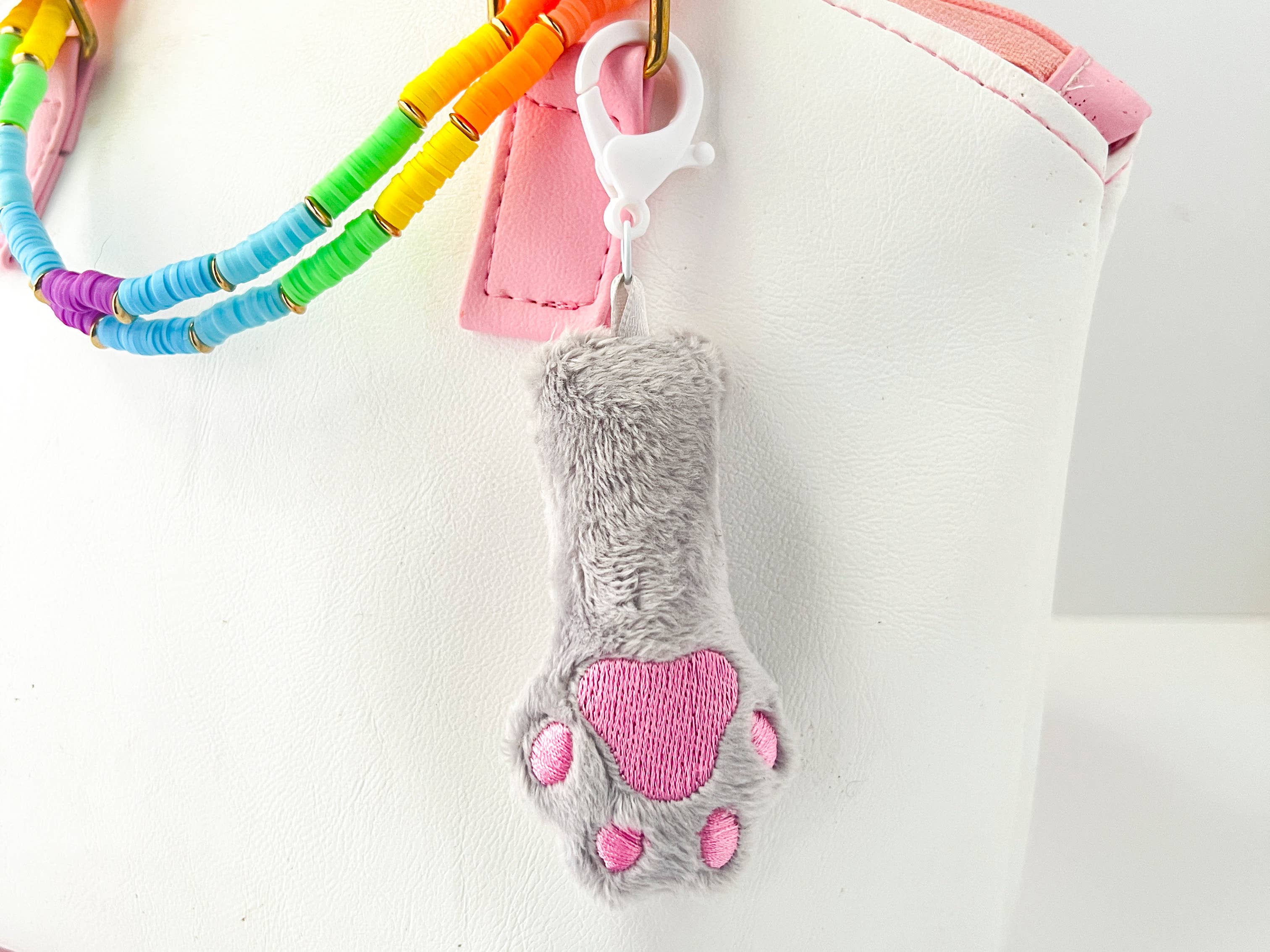 Kawaii Hair Candy - Venta al por mayor Llavero - Mujer - Llavero con encanto de bufanda de gato de felpa – Patita kawaii6