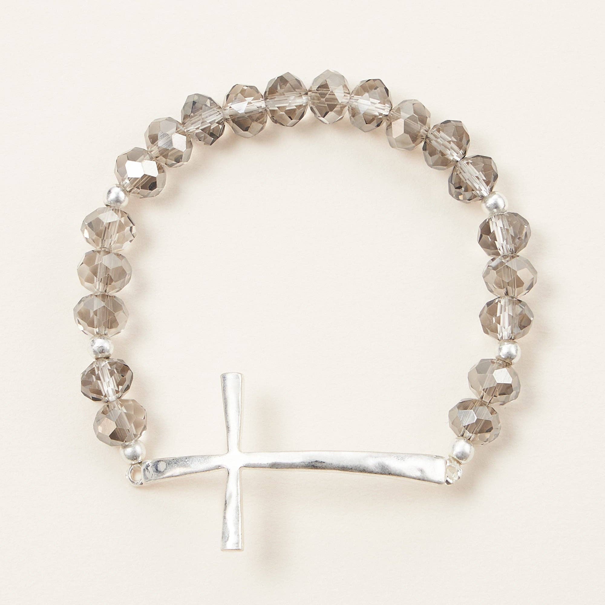 Frem - Wholesale Bedelarmbandje - Glazen kralenarmband met kruisbedel4