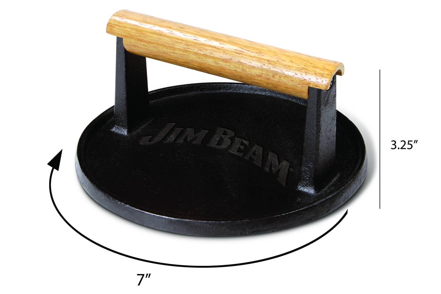 Style Asia - Wholesale Kitchen Tool/Gadget - Jim Beam 7" Cast Iron Burger Press.3