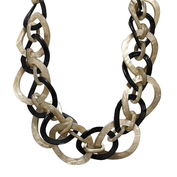 AMORINO SRL – Großhandel Gliederhalskette – KETTE MIT VERSCHLUNGENEN RINGEN AUS HARZ - FT24152A4752