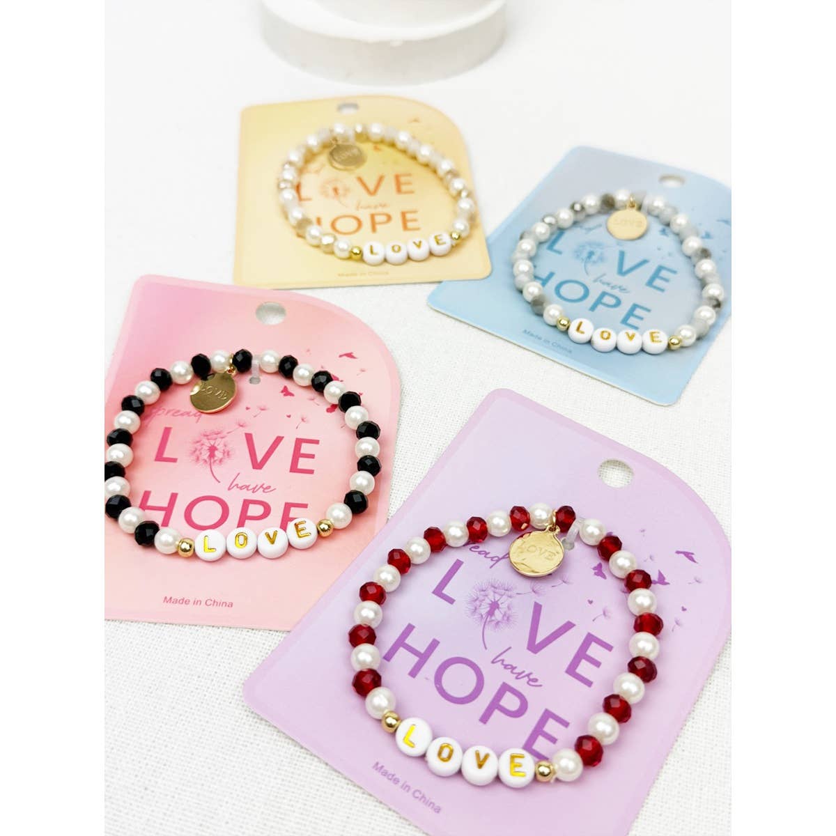 MIX COLOR LOVE Two Tone inspirational Bracelet for wholesale on Faire4