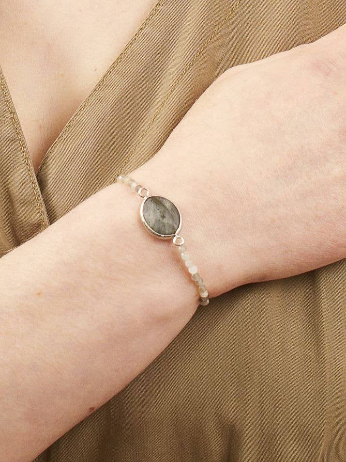 Labradorite Gemstone Bracelet for wholesale by Rosie Fox