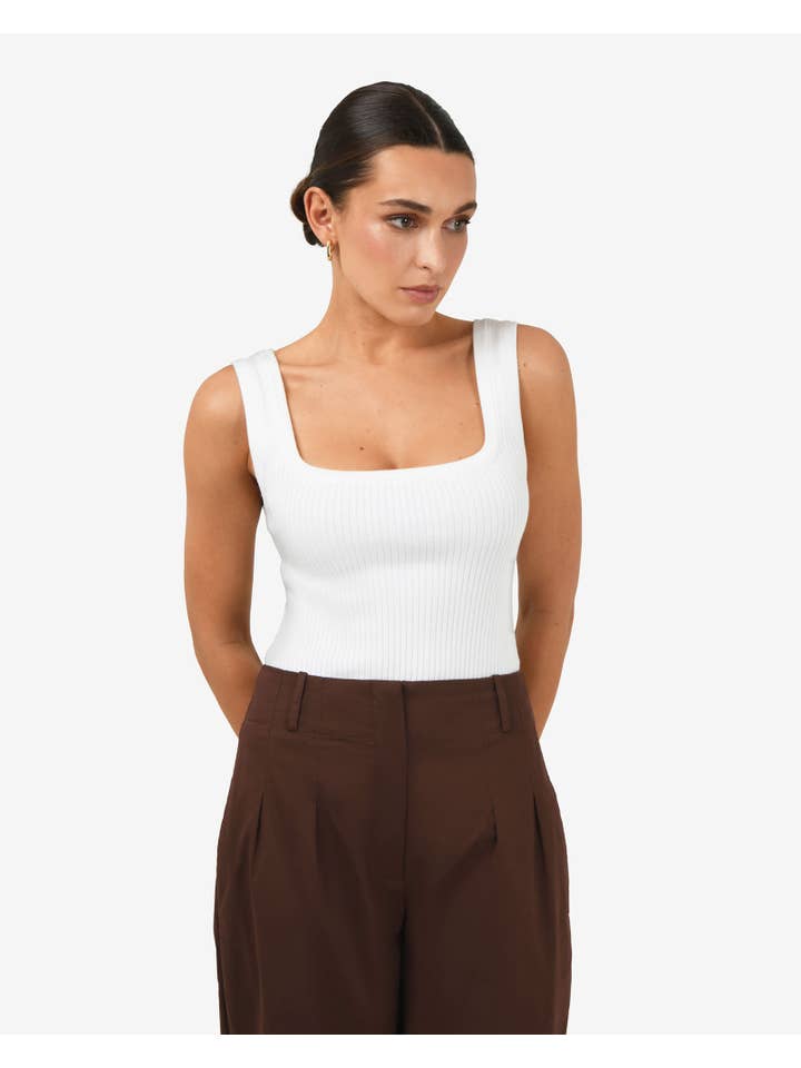 Forcast - Wholesale Knit top – Women's - Forcast Women's Ella Square Neck Rib Knit1