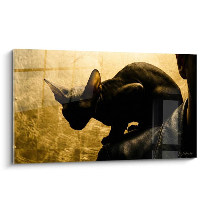 Cornish Rex Silhouet Tafel - Gouden Licht - Cornish Rex Kat Editie voor wholesale door Walensky