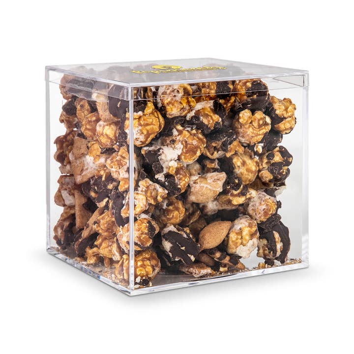 Popinsanity Popcorn & Confections - Wholesale Popcorn - S'mores Gourmet Popcorn - Fancy Acrylic Gift Box3