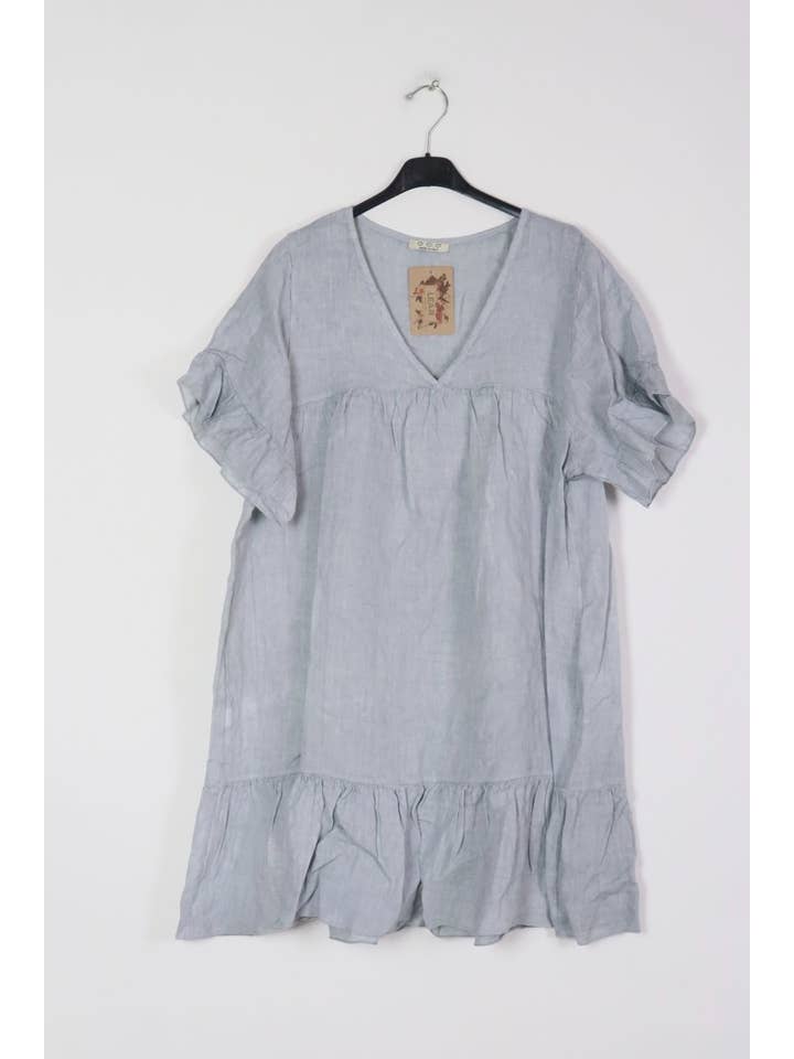 LÉA & LUC - Wholesale Dress - Women's - Short dress in 100% linen REF.1885/130