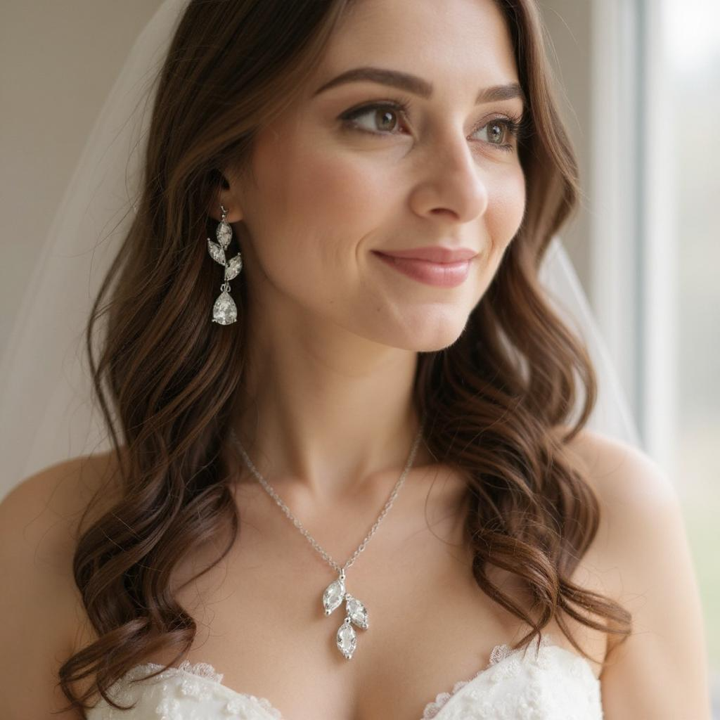 Athena Bridal Jewellery – Conjunto de joias por atacado – COLEÇÃO ZIRCONIA CUBIC - CONJUNTO COLAR DE ELEGÂNCIA GORDUROSA1
