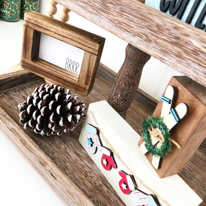 Foundations Decor - Wholesale Decorative Tray - Foundations Decor Tiered Tray-Antique Finish, Rectngl 15.75"