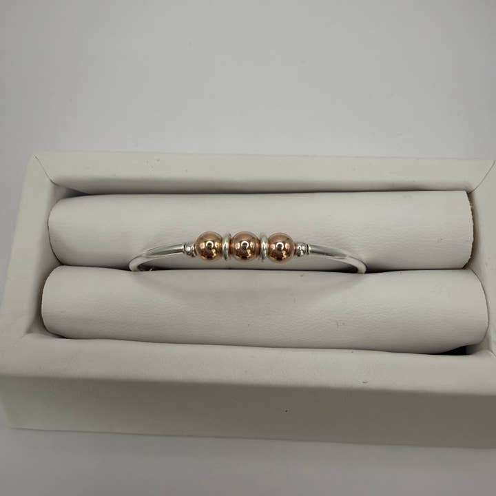 Amberlyn Rose Gold triple beads 14ktgf rose gold filled for wholesale by Chappy Girls