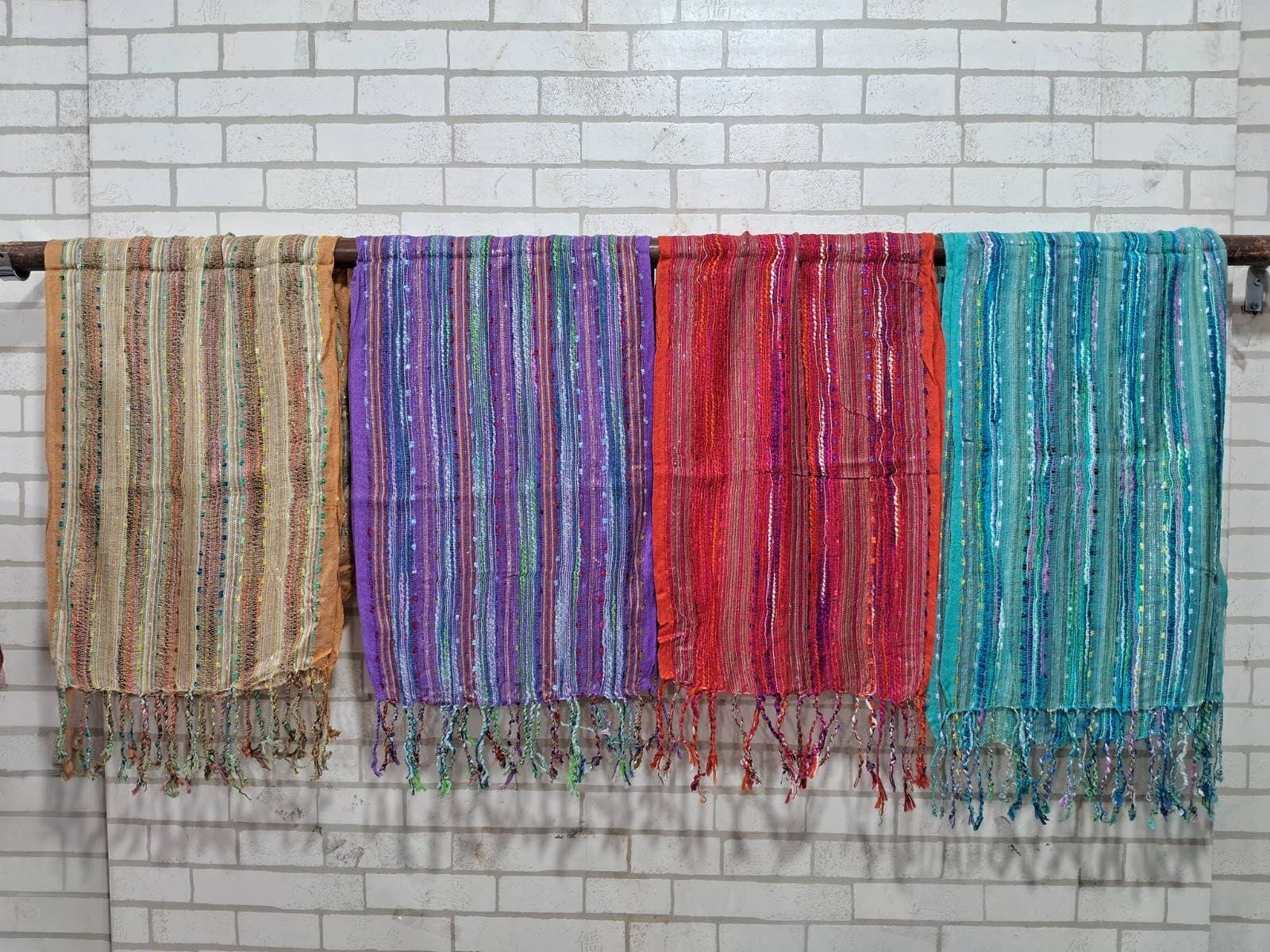 Cool Trade Winds - Wholesale Scarf - Women's - Traditional Indian Woven Scarf - Pack of 3 assorted colours0