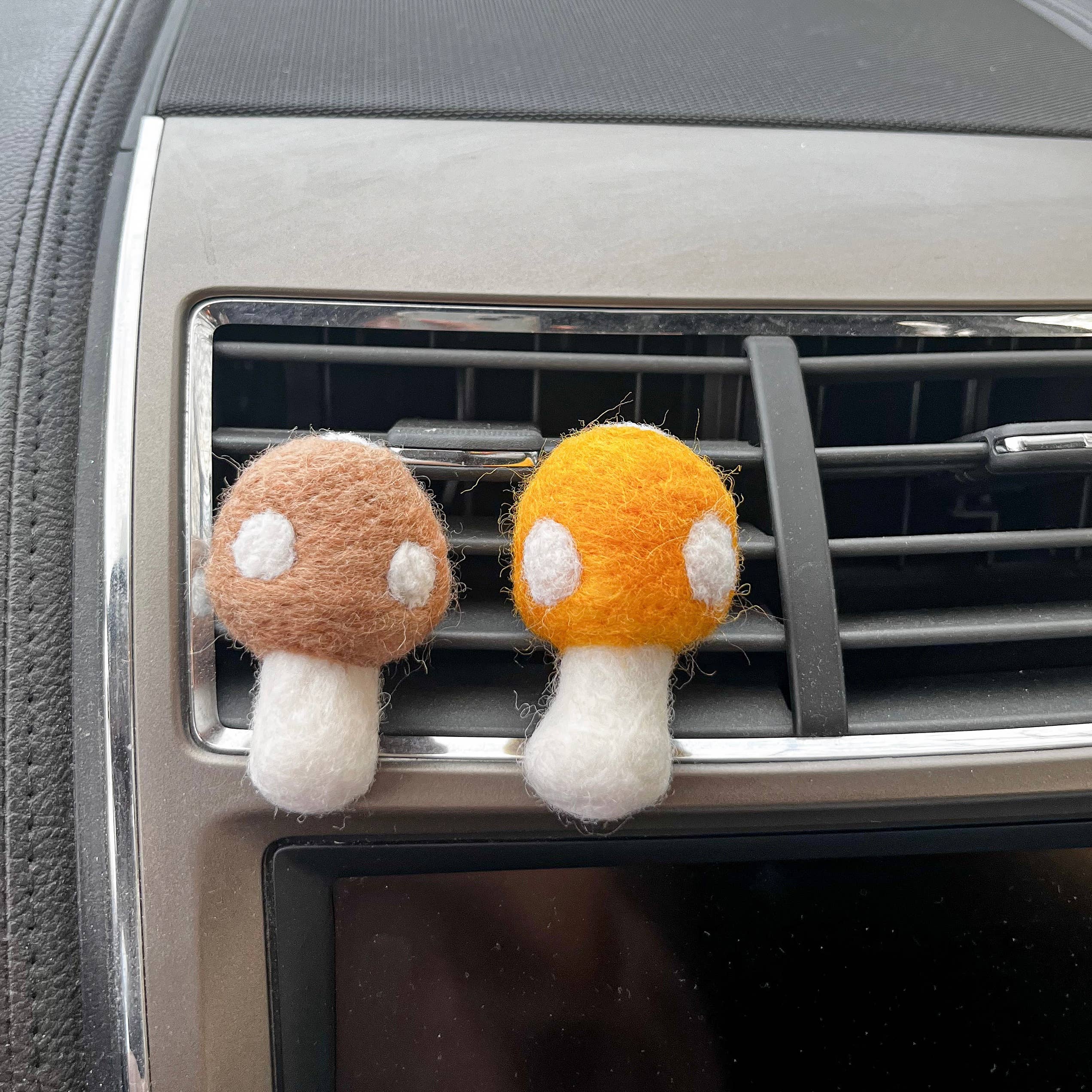 The Thrifty Handmade - Wholesale Car Freshener - Women's - Mushroom Car Vent Clip Felt Diffuser1