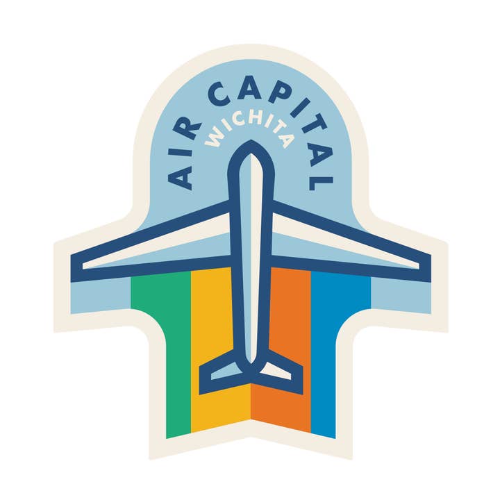 Wichita- Air Capital Sticker for wholesale by Heartlandia
