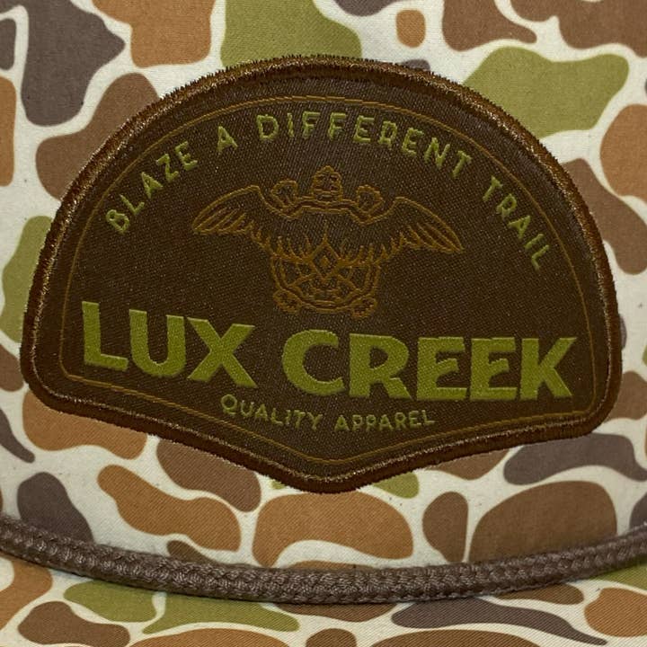 Lux Creek - Wholesale Flat Brim Cap - Unisex - Turkey Fan Patch Hat1