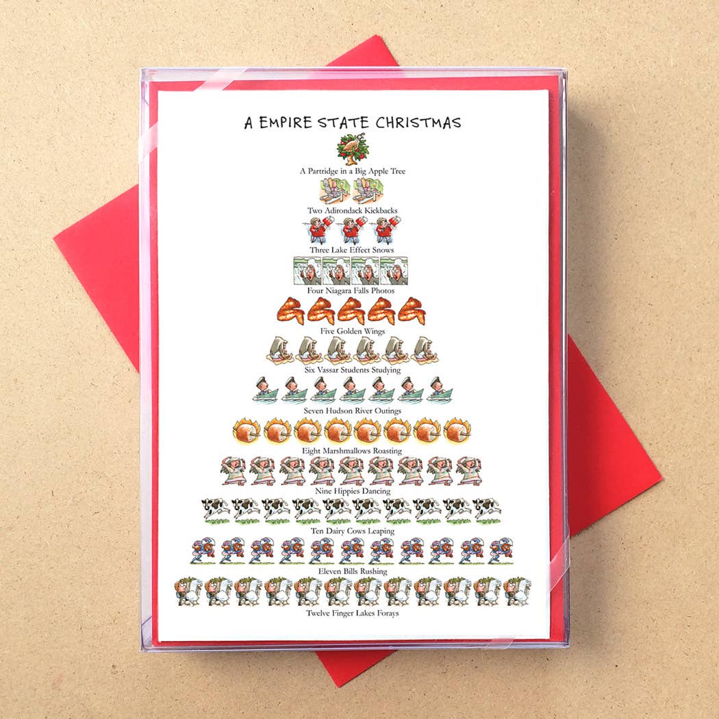 Allport Editions – Großhandel Weihnachtskarte – „Staaten: 12 Days of Christmas“ -Boxkarten — ALLE 50 BUNDESSTAATEN!48