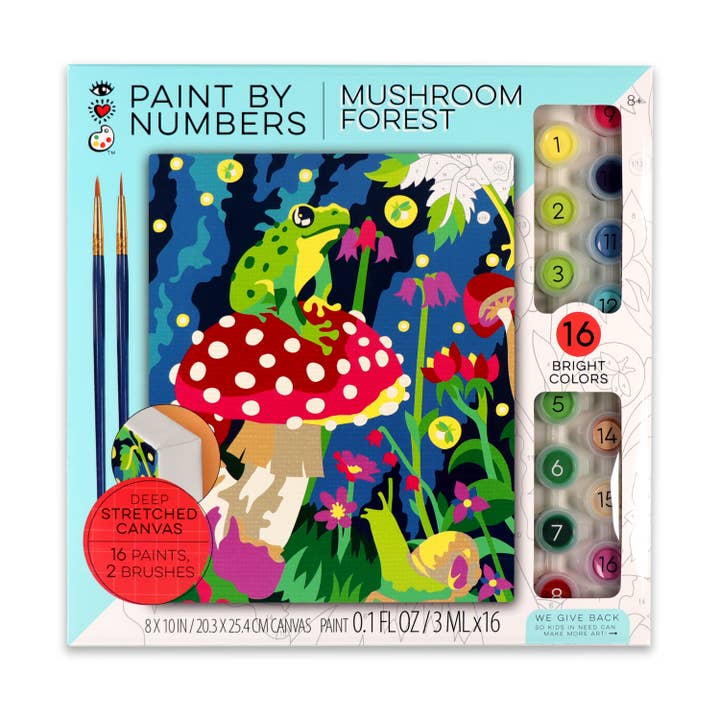 Bright Stripes - Wholesale DIY Craft Kit - Kids - iHeartArt Paint By Numbers Frog & Mushroom