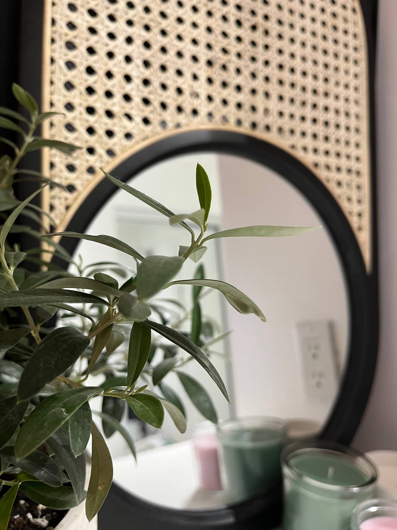 Coucou Bamboo - Wholesale Wall Mirror - 60cm Oval Wood Mirror|Oval mirror decor made of wood frame12