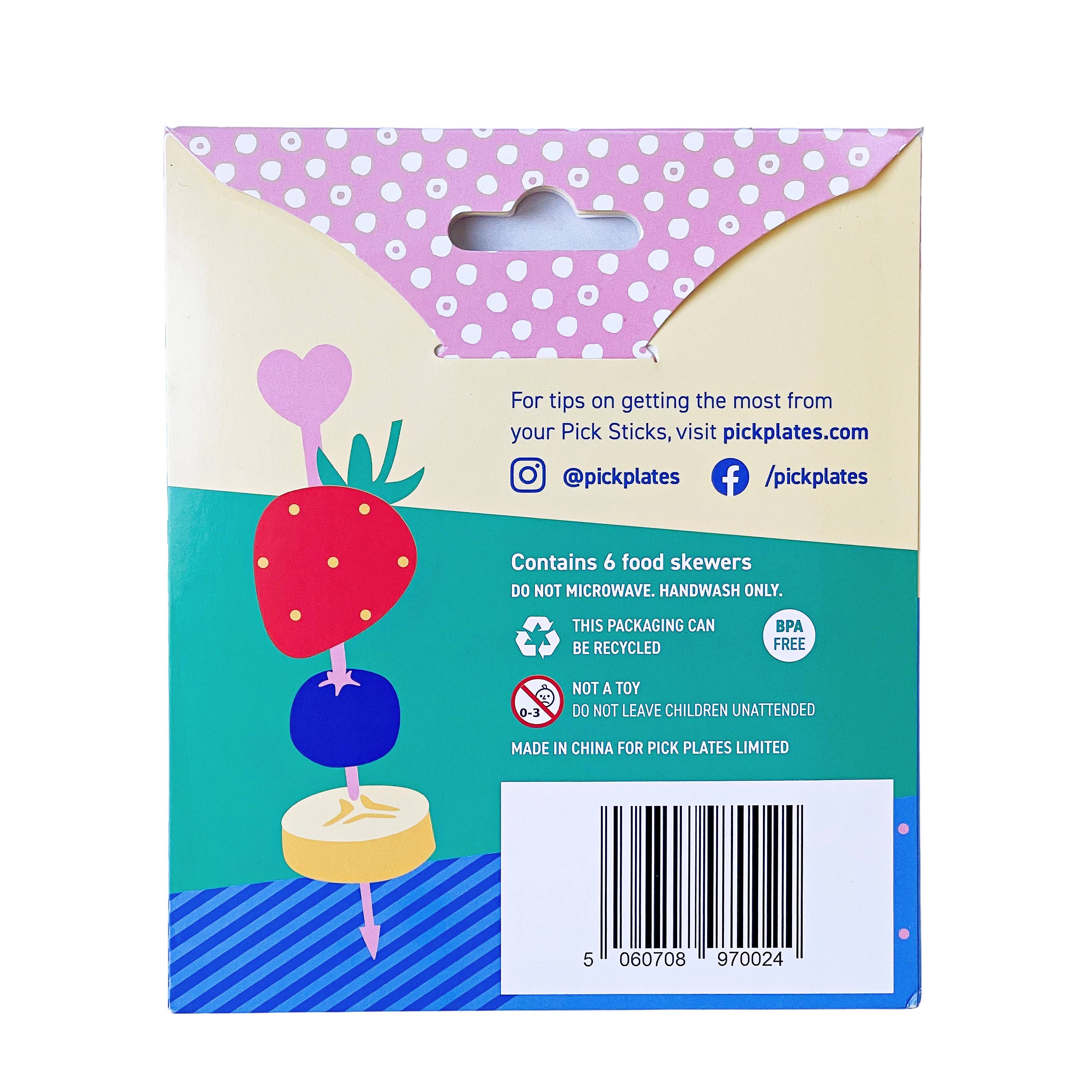 Pick Plates – wholesale Kitchen tool/gadget – Pick Sticks - Pastels1