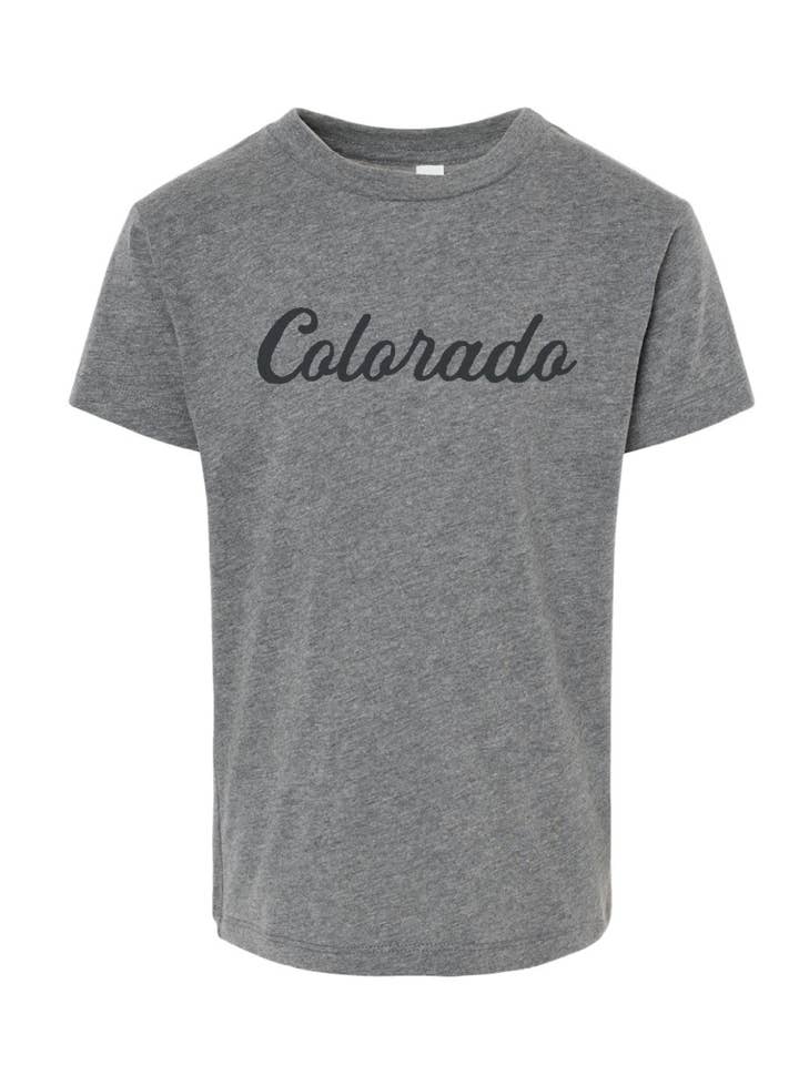 Camiseta Infantil Roteiro do Colorado por atacado de Buffalo Mountain Print + Supply