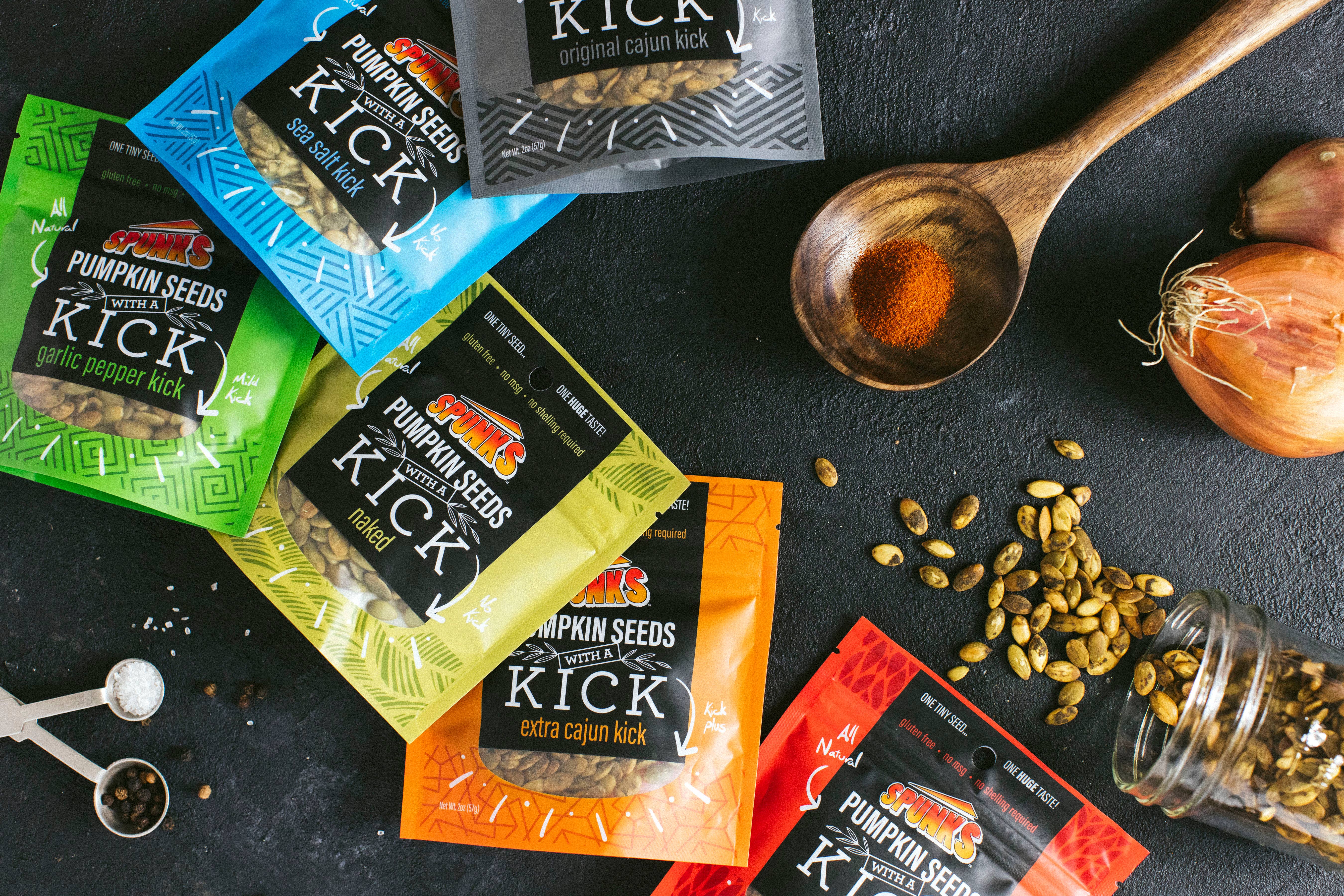 SPUNKS 'pumpkin seeds with a kick' - Wholesale Seeds/Kernels - SPUNKS, ORIGINAL CAJUN KICK 2 OZ.1