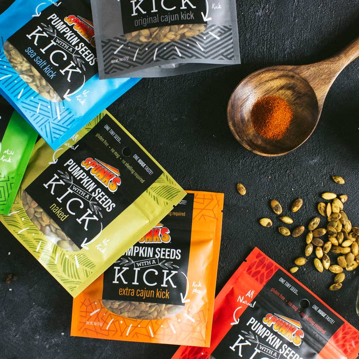 SPUNKS 'pumpkin seeds with a kick' - Wholesale Seeds/Kernels - SPUNKS, ORIGINAL CAJUN KICK 2 OZ.1