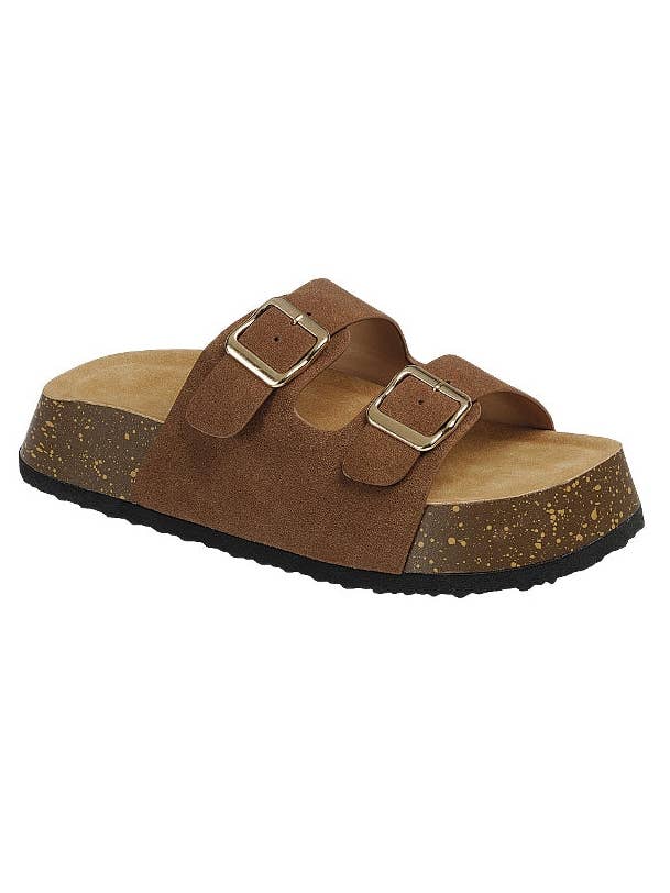 CCOCCI – Engroshandel sandal - Dame – BUTTET DOBBELTSPÆNDT STROP PLATFORMHÆL KORKSANDAL