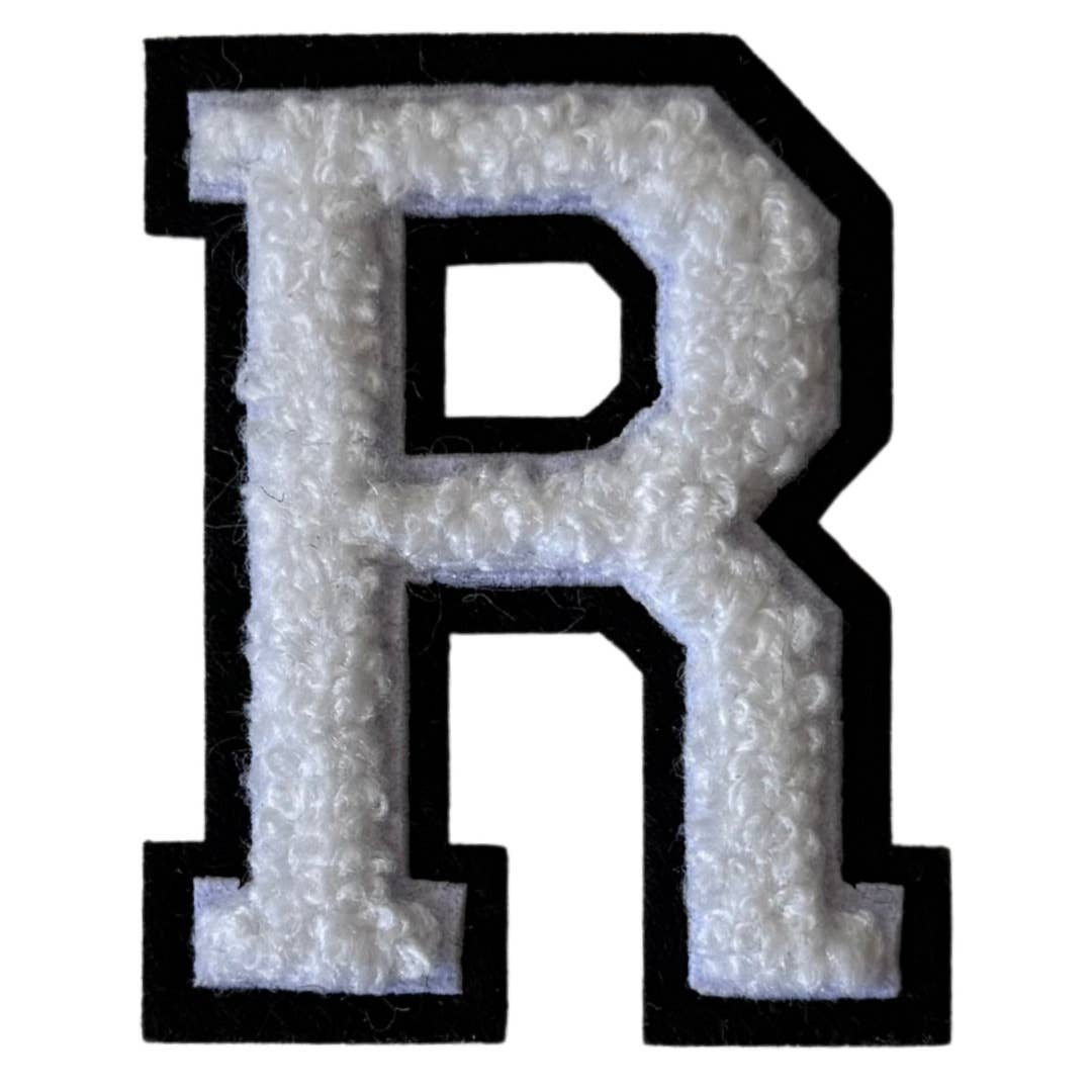 Patch Points - Wholesale Patch - White & Black  Varsity Letter  Sticker & Iron On21