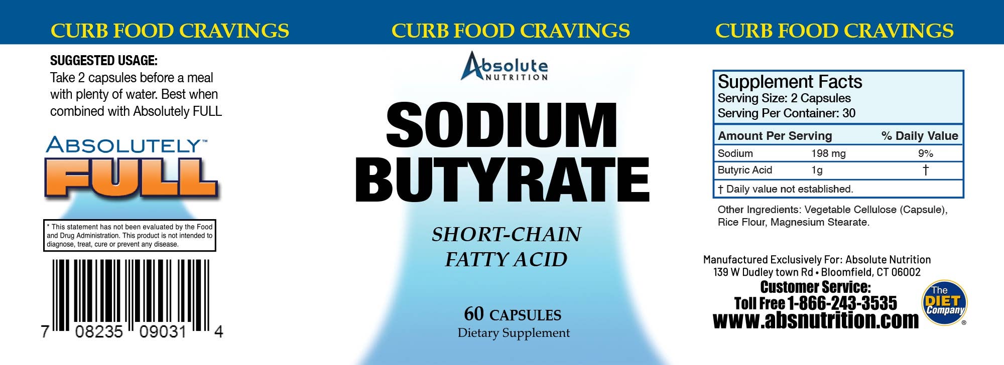 Absolute Nutrition - Wholesale Oral Supplement/Vitamin - Sodium Butyrate2