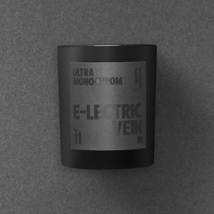 E-lectric Vein scented candle, 75gr for wholesale by ULTRAMONOCHROM