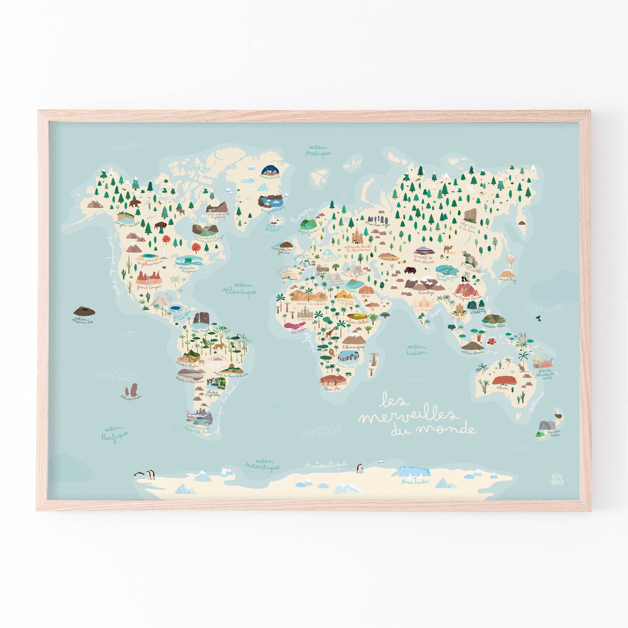 Papier curieux - Wholesale Poster - Children's world map world map poster0