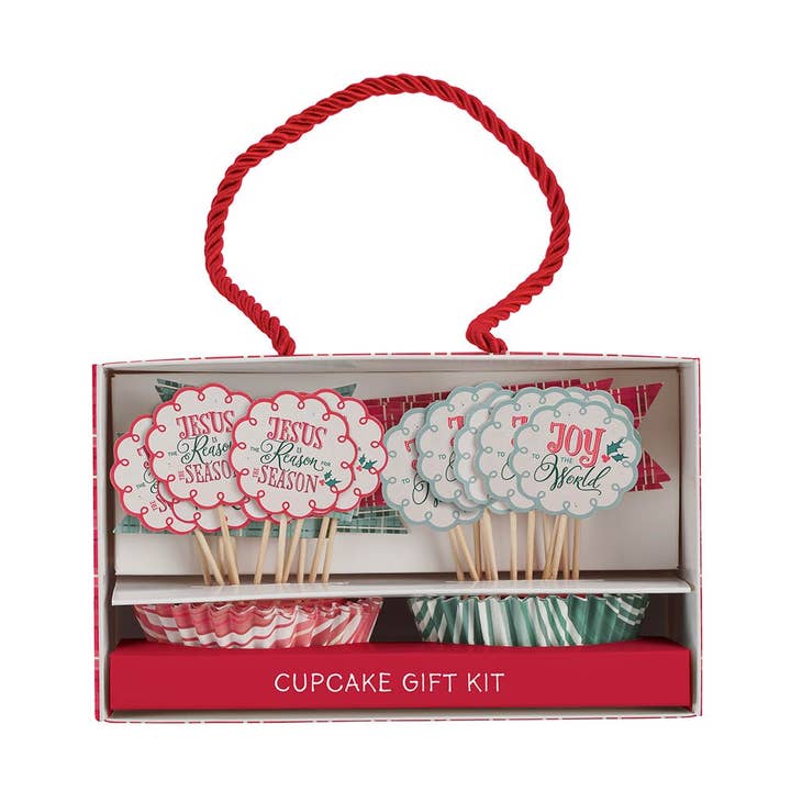 Cupcake Papers 24pc Jesus is the Reason/Joy to the World for wholesale by Christian Art Gifts