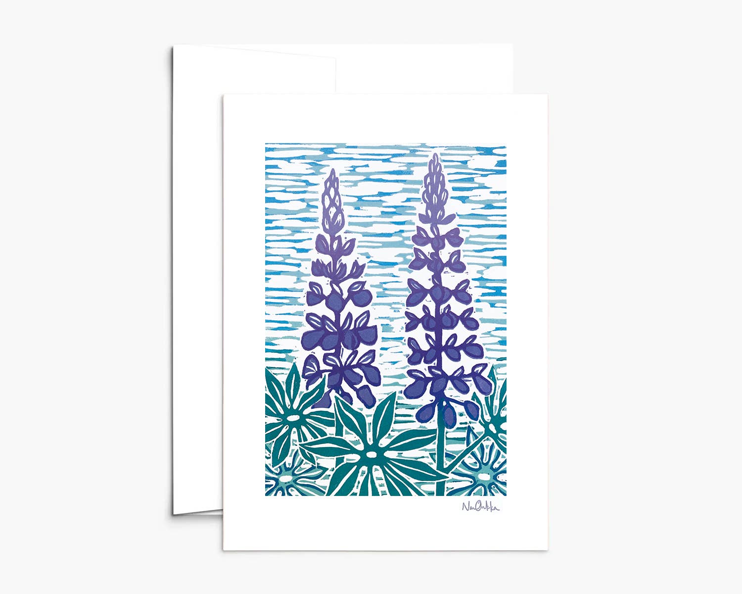 Nan Onkka Prints - Wholesale Everyday Greeting Card - Lupines Greeting Card1