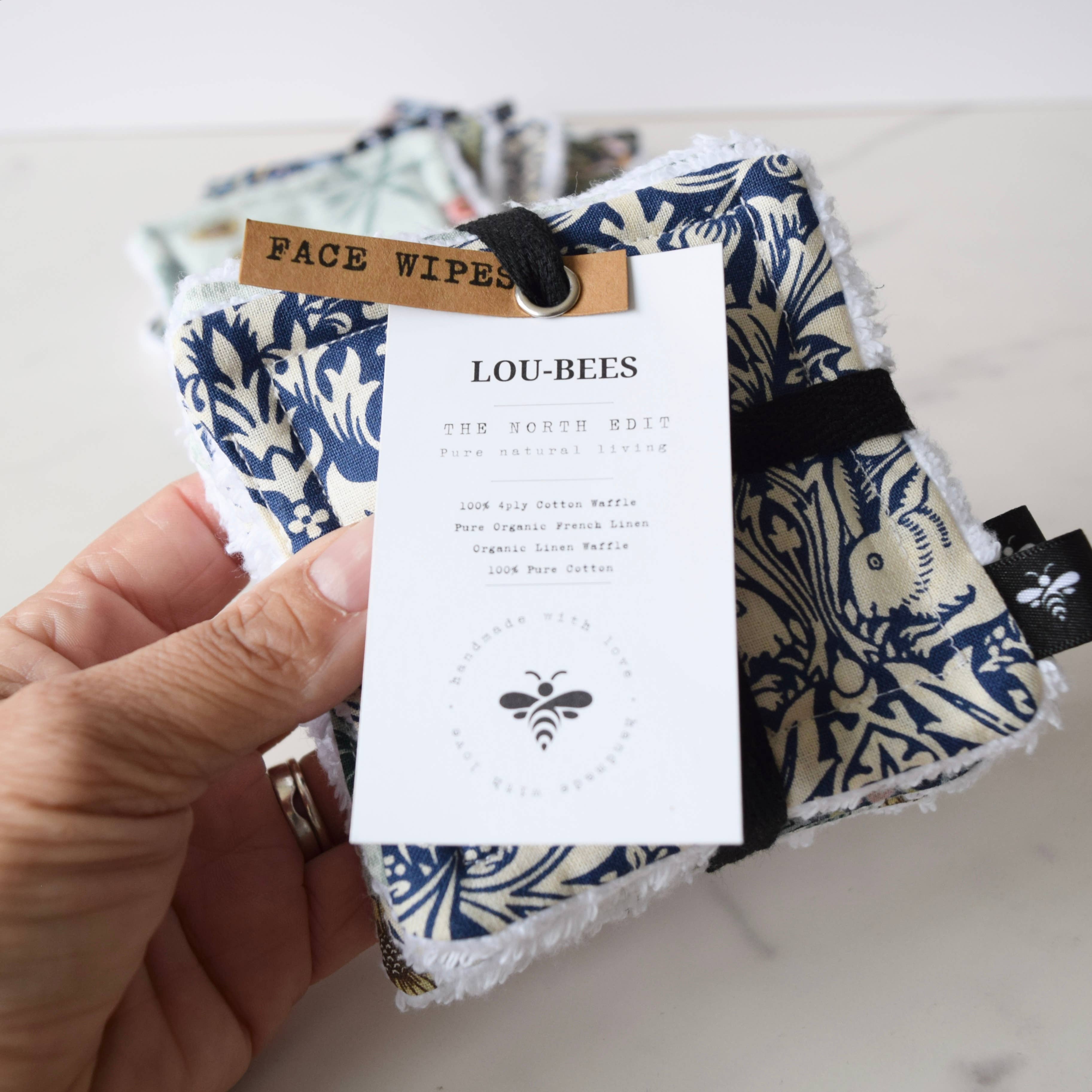 Lou Bees – wholesale Ansikts- och kroppsservetter – Lou-bees The North Edit | Återanvändbara ansiktsservetter, 5-pack2