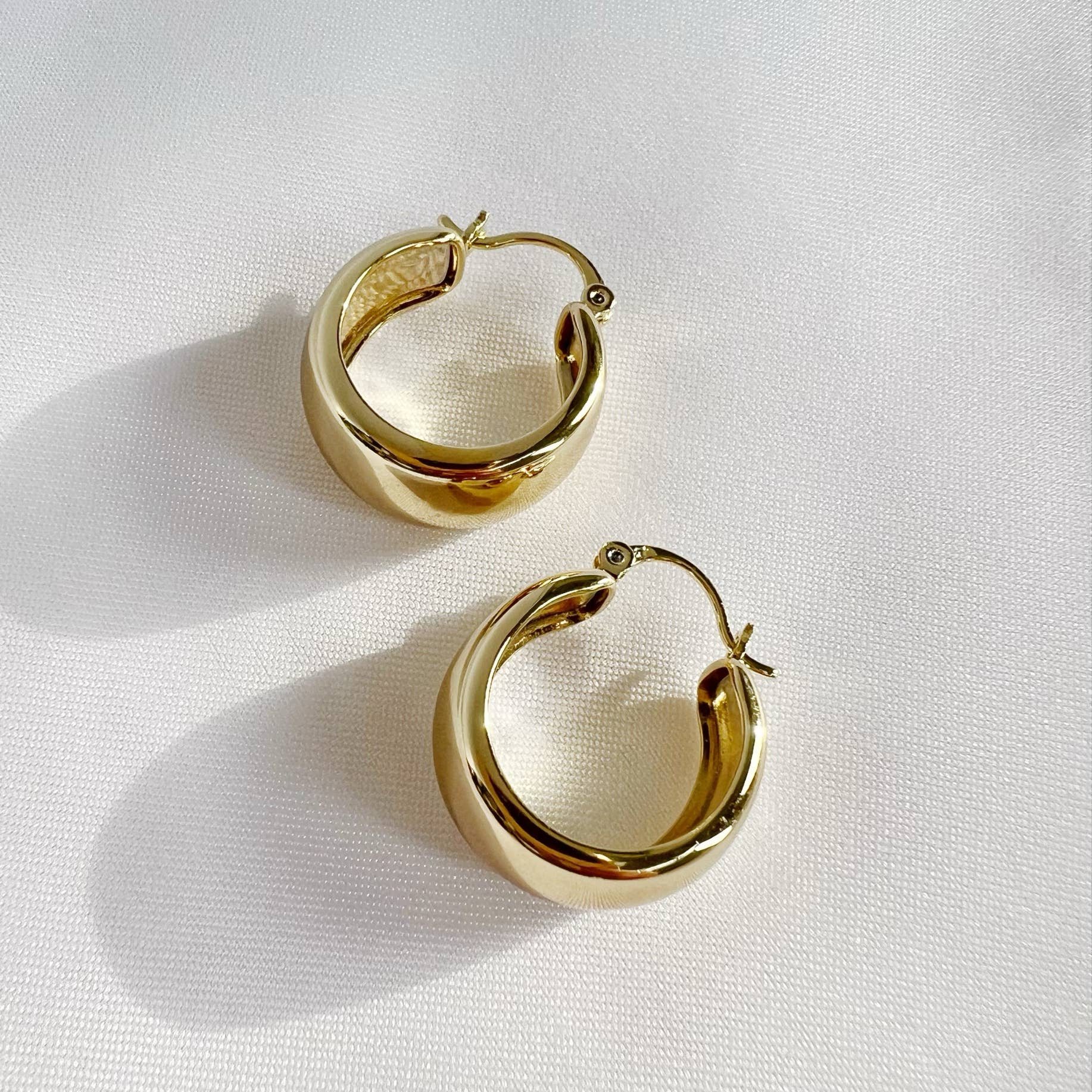True by Kristy Jewelry - Wholesale Hoop Earrings - Noah Chunky Gold Filled Hoops Earrings1