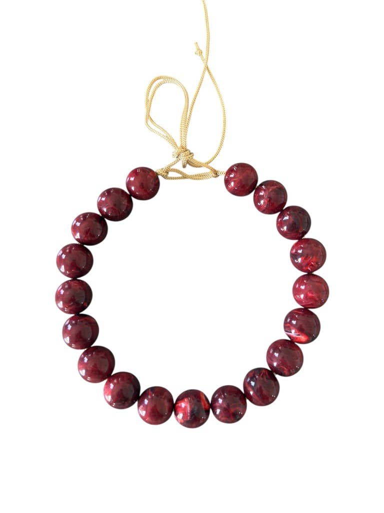 KMs GEMs – Großhandel Perlenkette – Chunky Perlenkette - Marmorierter Granat