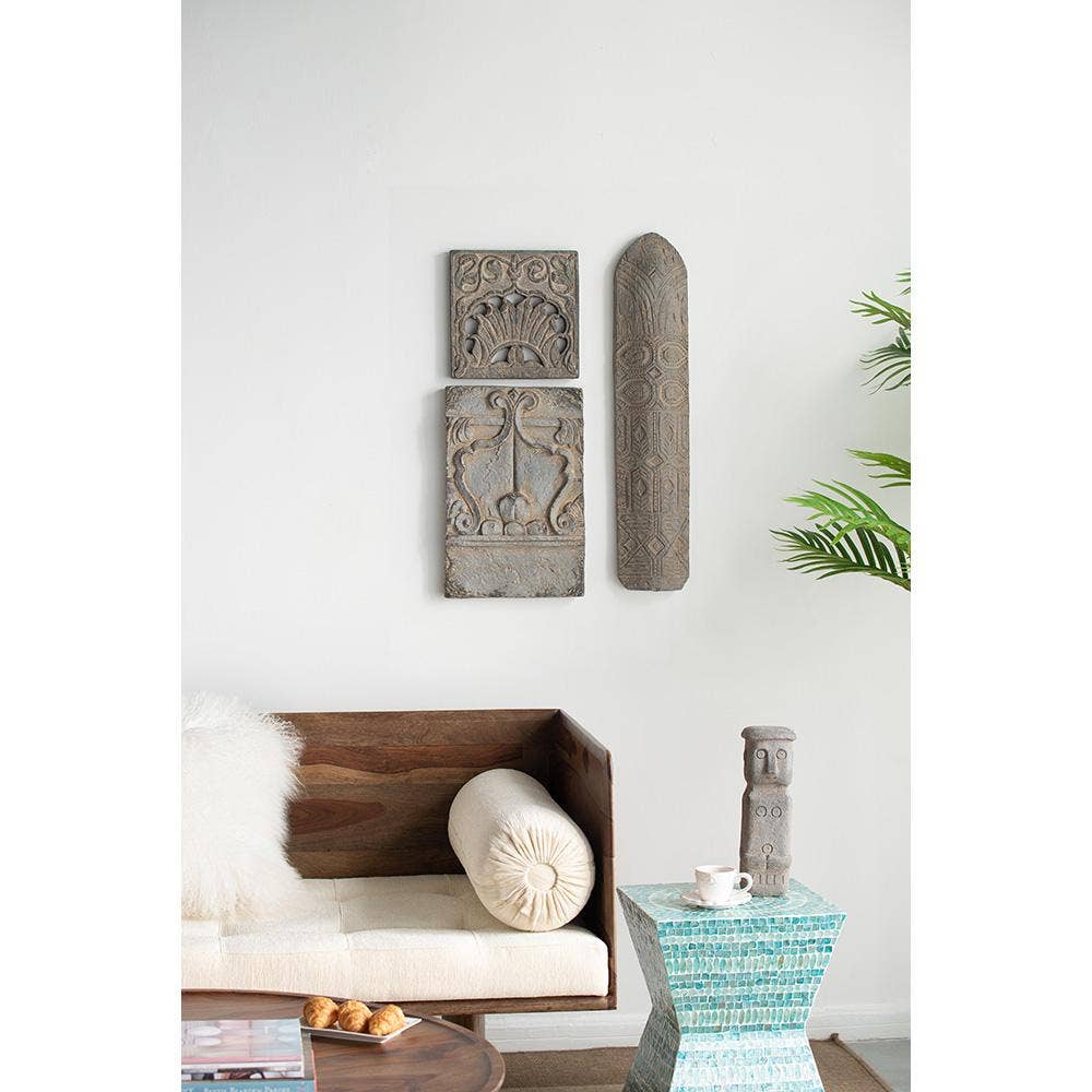 A&B Home Group Inc. - Wholesale Decorative Figurine - 8x2x17" Regal Crest Magnesium Wall Plaque2