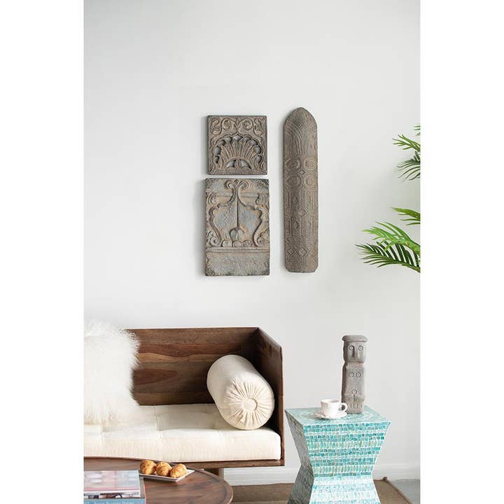 A&B Home Group Inc. - Wholesale Decorative Figurine - 8x2x17" Regal Crest Magnesium Wall Plaque2