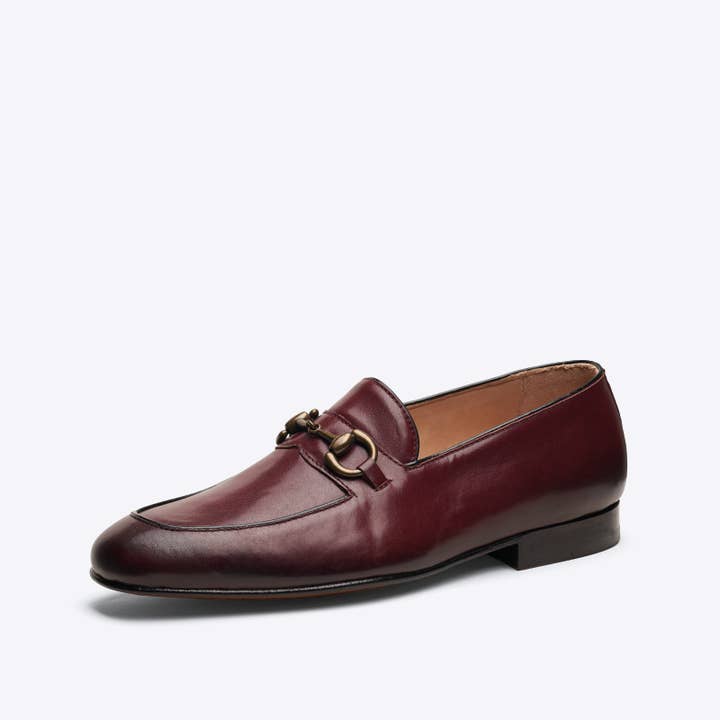 40632/00 - Mocassins en cuir bordeaux pour homme pour la vente par Centenário