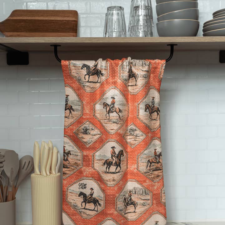 Loom Loom - Wholesale Tea Towel - Cowboy Frames1