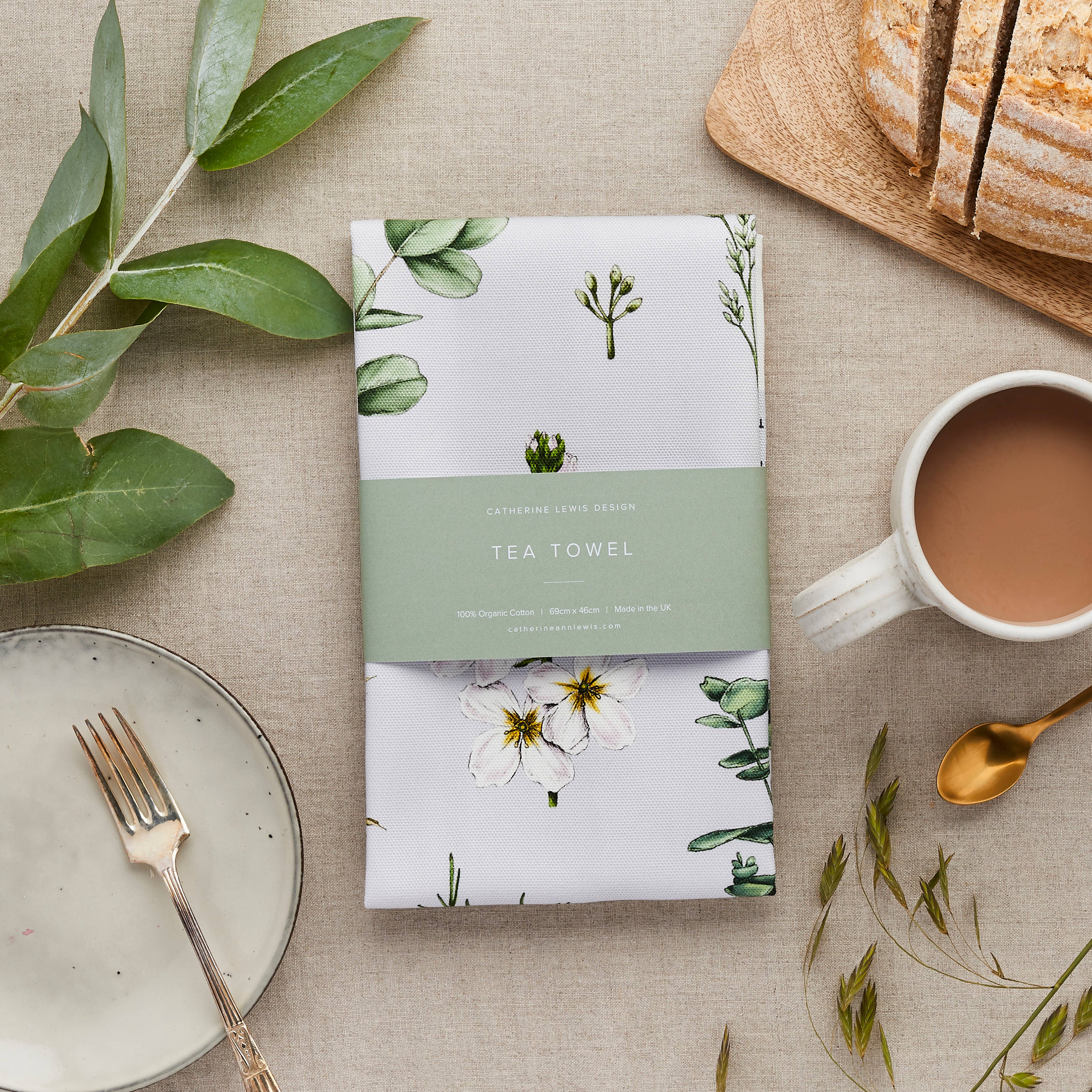 Catherine Lewis Design - Wholesale Tea Towel - Ethereal - Tea Towel - Light Blue1