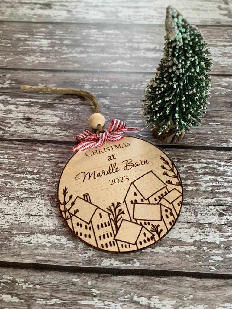 Suze Lake Designs – wholesale Christmas decoration – Personalised Town Christmas Tree Decoration